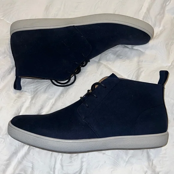 NEW Alfani Men’s Chukka Boot - Navy Blue Alfani Mens Kenny Plain Toe Chukka Boots Navy 9.5 Affordable  main image 4